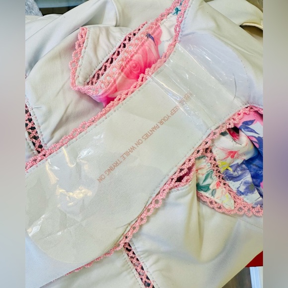 NEW! LoveShackFancy Primrose Pink Berry Mikkel Floral One-Piece Swimsuit - Picture 16 of 16